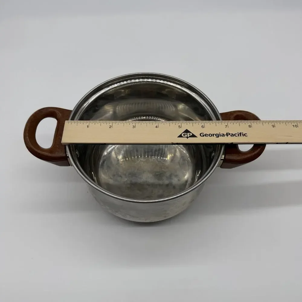 Uniware 1.5L Stainless Steel Sauce Pot Brown Handles Encapsulated Base No Lid